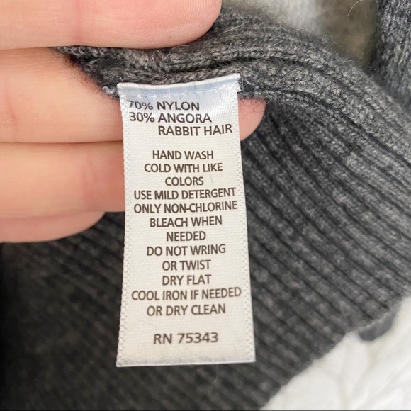 FENN WRIGHT MANSON Angora Rabbit Blend Colorblock Stripe Sweater medium - Picture 10 of 11